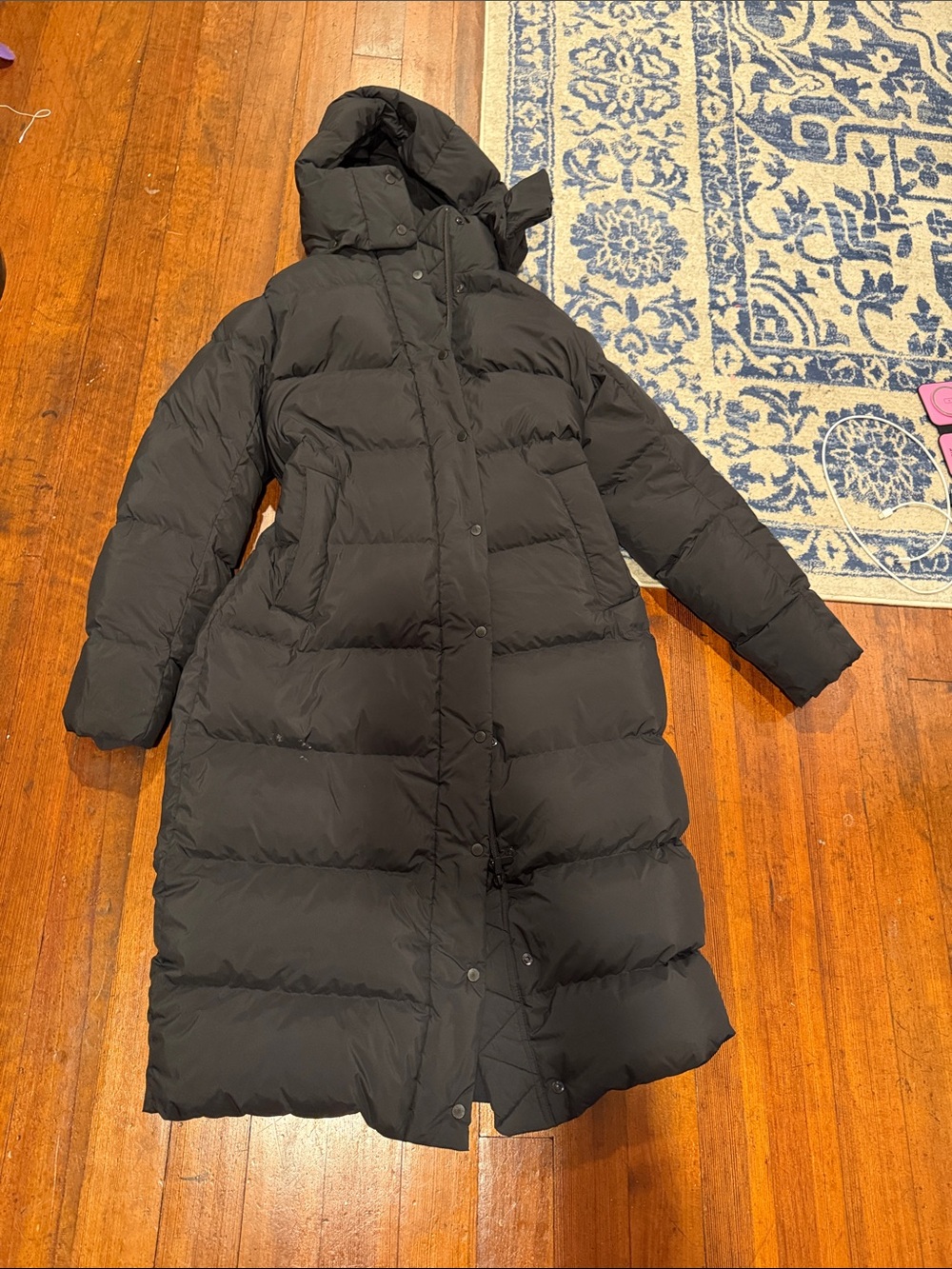 lululemon athletica Black Puffer Coat with Hood
